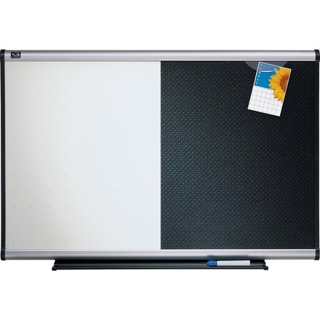 Quartet Combination Board, Mounting System w/Dry-erase Markers, 3'x2' QRTBTE643A
